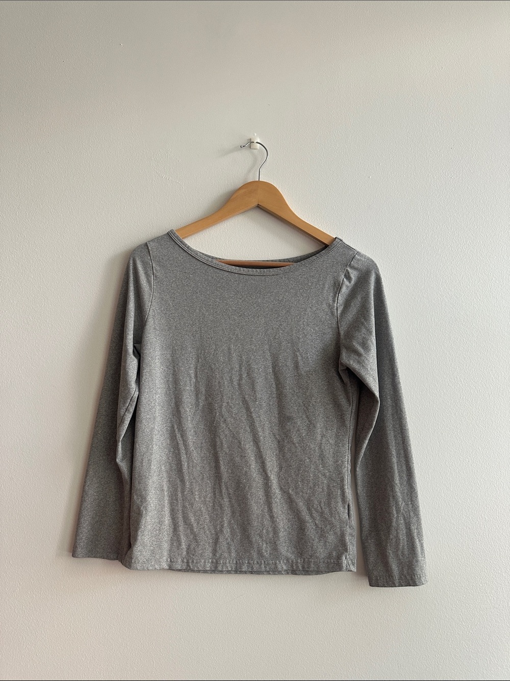 Women’s Long-Sleeve Boatneck Top - Gray